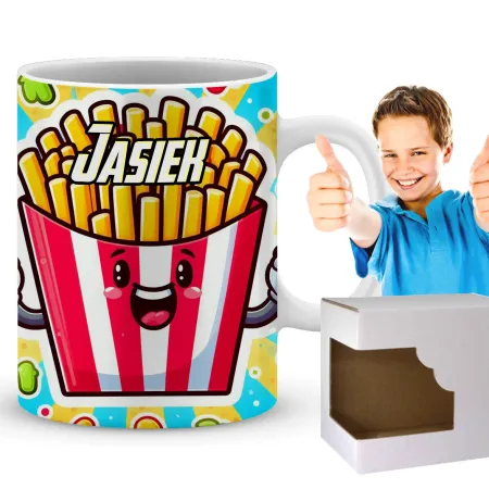 Zing Bites Snack Stars – Zestaw Super Frytki : Poduszka + Kubek z Imieniem!