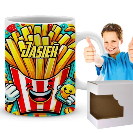 Zing Bites Snack Stars – Zestaw Super Frytki : Poduszka + Kubek z Imieniem!