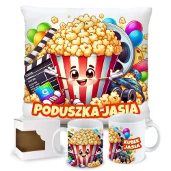 Zing Bites Snack Stars – Zestaw Super Popcorn : Poduszka + Kubek z Imieniem