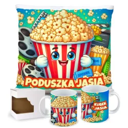 Zing Bites Snack Stars – Zestaw Super Popcorn : Poduszka + Kubek z Imieniem