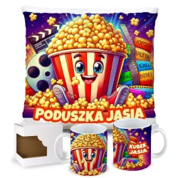Zing Bites Snack Stars – Zestaw Super Popcorn : Poduszka + Kubek z Imieniem