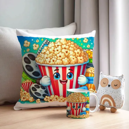Zing Bites Snack Stars – Zestaw Super Popcorn : Poduszka + Kubek z Imieniem