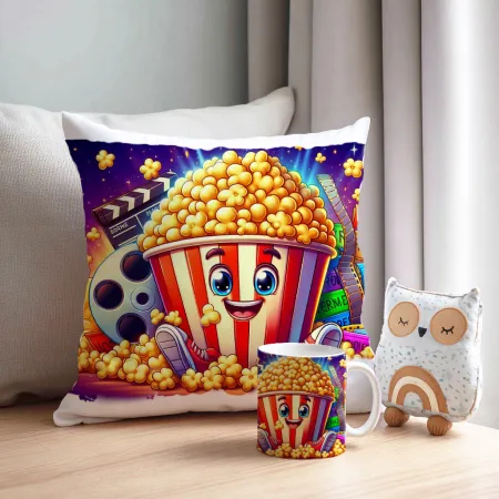 Zing Bites Snack Stars – Zestaw Super Popcorn : Poduszka + Kubek z Imieniem