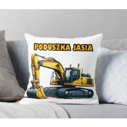 Poduszka Prezentowa z Żółtą Koparką Prezent dla Chłopca