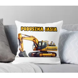 Poduszka Prezentowa z Żółtą Koparką Prezent dla Chłopca