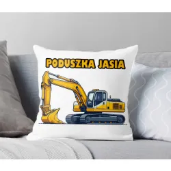 Poduszka Prezentowa z Żółtą Koparką Prezent dla Chłopca